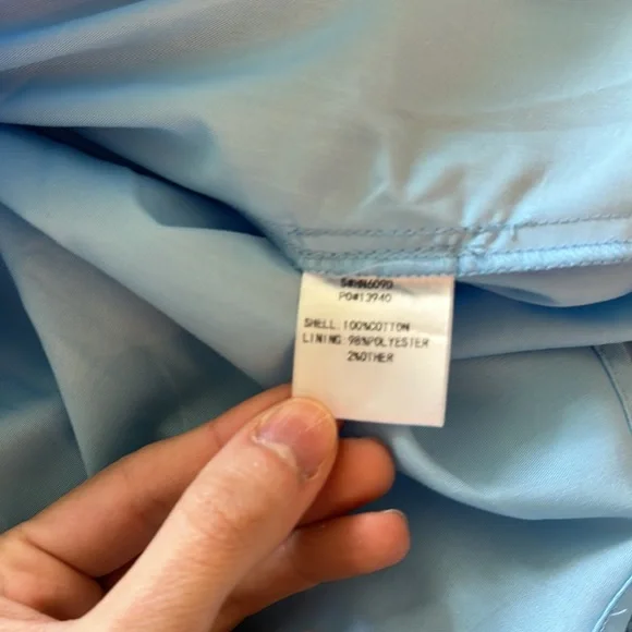 100% Cotton Light Blue English Factory Dress - Picture 7 of 7